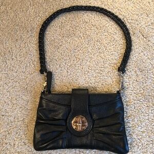 Folio Black Leather purse handbag purchased in Greece bag